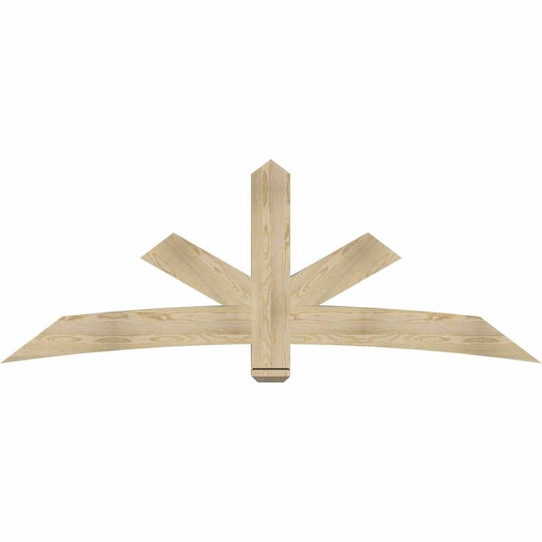 Ekena Millwork Alberta Rough Sawn Timber Gable Bracket, Douglas Fir, 84"W x 31"H x 4"D x 6"F, 9/12 Pitch GBW084X31X0406ALB00RDF - main